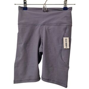 Purple Old Navy Women's High-Waist PowerSoft Biker Shorts